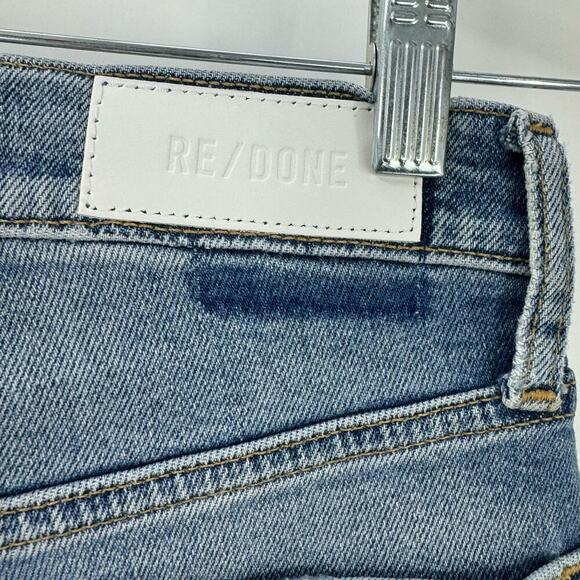 RE/Done Comfort Stretch High Rise 70s Stove Pipe Jean Straight Blue Size 25 NWT - Picture 7 of 11
